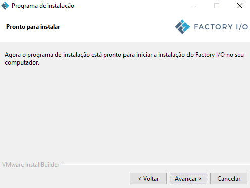 pronto para instalar factory io