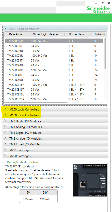 tela que mostra sucesso na ativação do tm100 e tm200 no machine expert basic