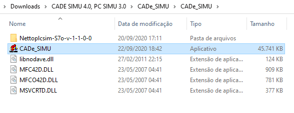 executavel cade simu 4.0